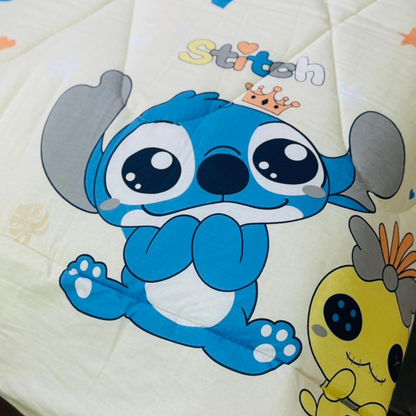 Couvre-lit enfant Stitch Beige Doux