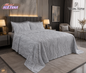 Drap 6 Pièces en Tissu Crêpe Gris | Velvet Home Collection