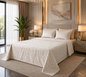 Drap 6 Pièces en Tissu Crêpe Beige | Velvet Home Collection
