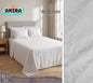 Drap 6 Pièces en Tissu Crêpe Blanc | Velvet Home Collection